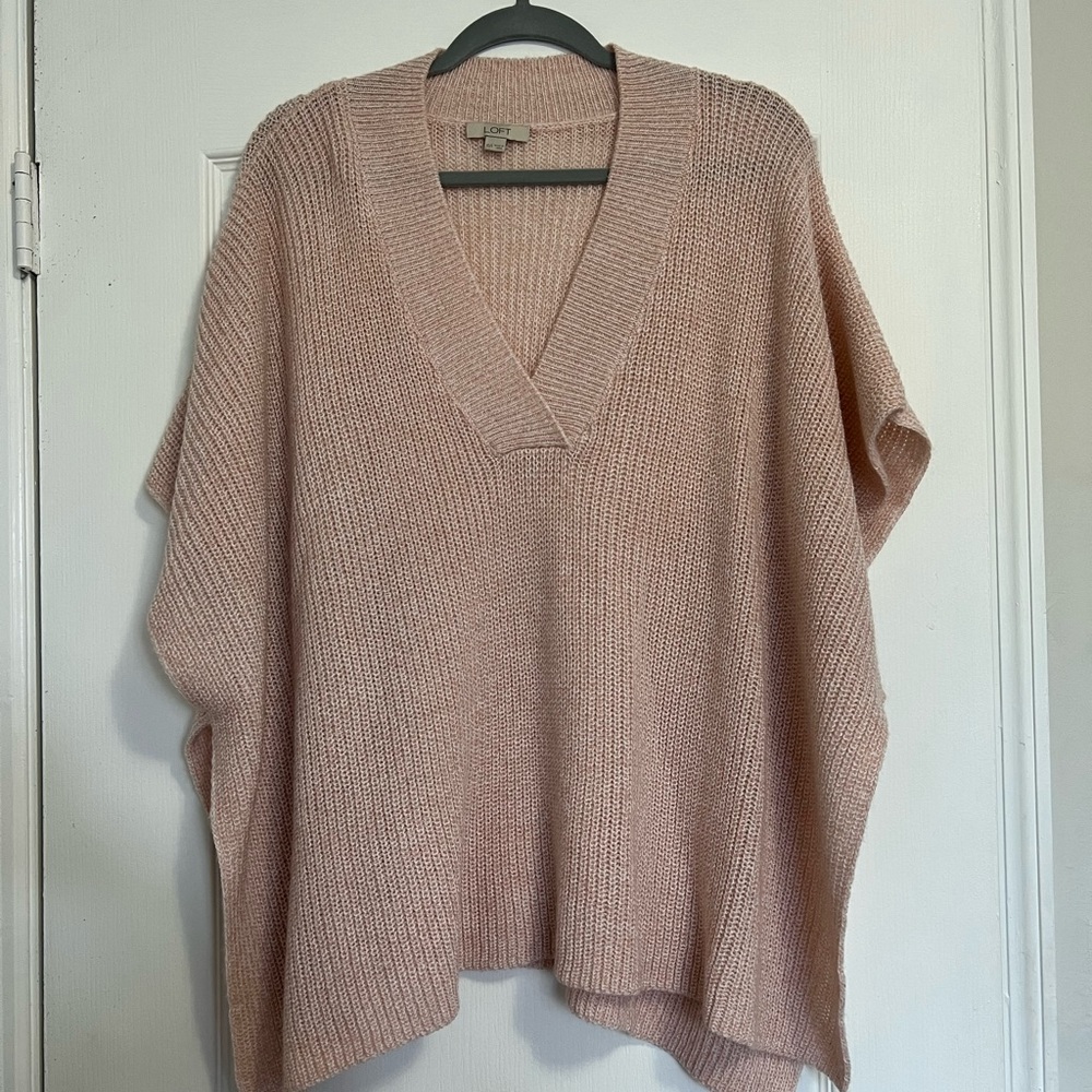 LOFT Dusty Pink Poncho ONE SIZE FITS ALL